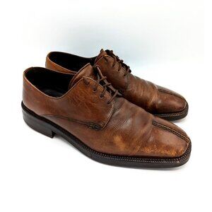 Men's Mezlan 'Pompei' Dark Brown Leather Oxford Derby Lace Up Shoes Size 10 M